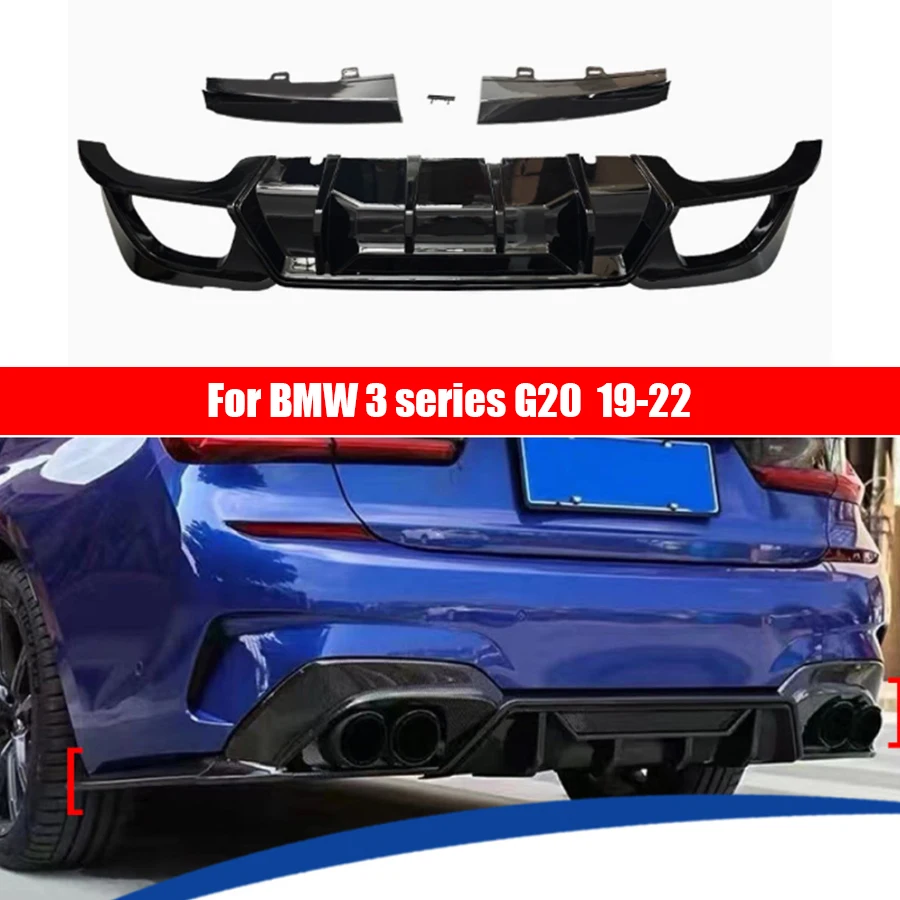 For BMW 3 series G20 2019-2022 glossy black Rear Bumper Diffuser Spoiler Rear Splitters Spoiler Back lip Diverter black Diffuser
For BMW 3 series G20 2019-2022 glossy black Rear Bumper Diffuser Spoiler Rear Splitters Spoiler Back lip Diverter black Diffuser