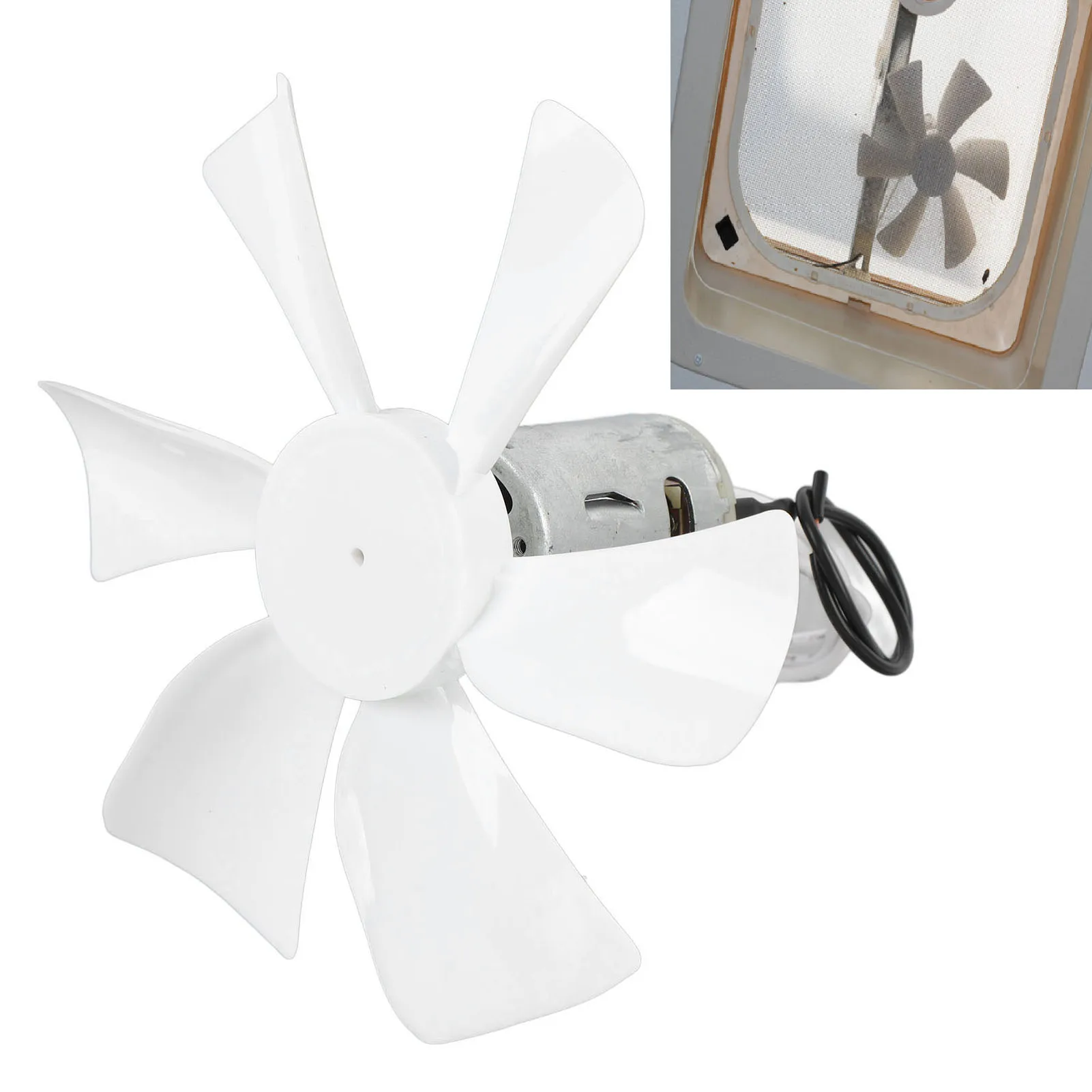 6 Inch RV Exhaust White Vent Fan Blade with 12V D-Shaft RV Fan Motor and 2 Screw Replacement for RV Bathroom Camper
6 Inch RV Exhaust White Vent Fan Blade with 12V D-Shaft RV Fan Motor and 2 Screw Replacement for RV Bathroom Camper