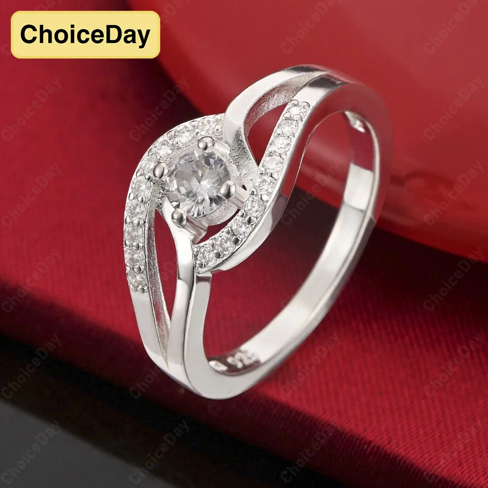 ChoiceDay 925 Sterling Silver 7-10 Exquisite Round Zircon Ring Women's Accessories Elegant Jewelry Wedding Party
ChoiceDay 925 Sterling Silver 7-10 Exquisite Round Zircon Ring Women's Accessories Elegant Jewelry Wedding Party