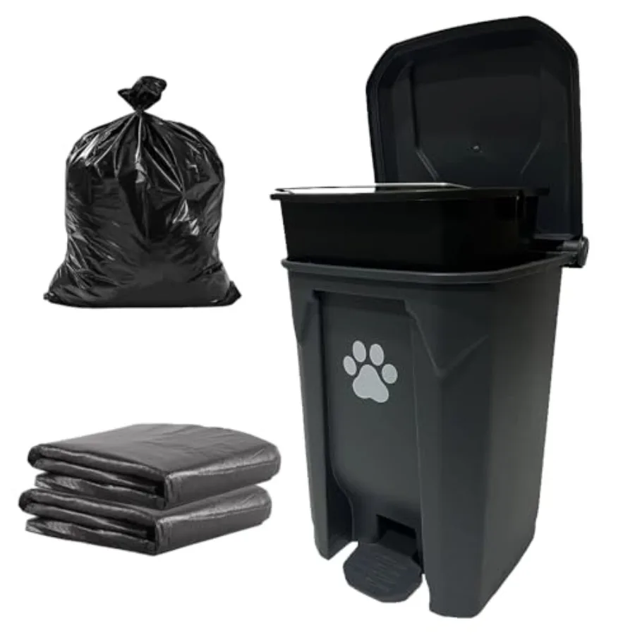 Dog Poop Trash Can Outside 20L with Waste Bags Outdoor Dog Poop Trash Can for Backyard with Lid Foot Pedal and Removable Inner
Dog Poop Trash Can Outside 20L with Waste Bags Outdoor Dog Poop Trash Can for Backyard with Lid Foot Pedal and Removable Inner