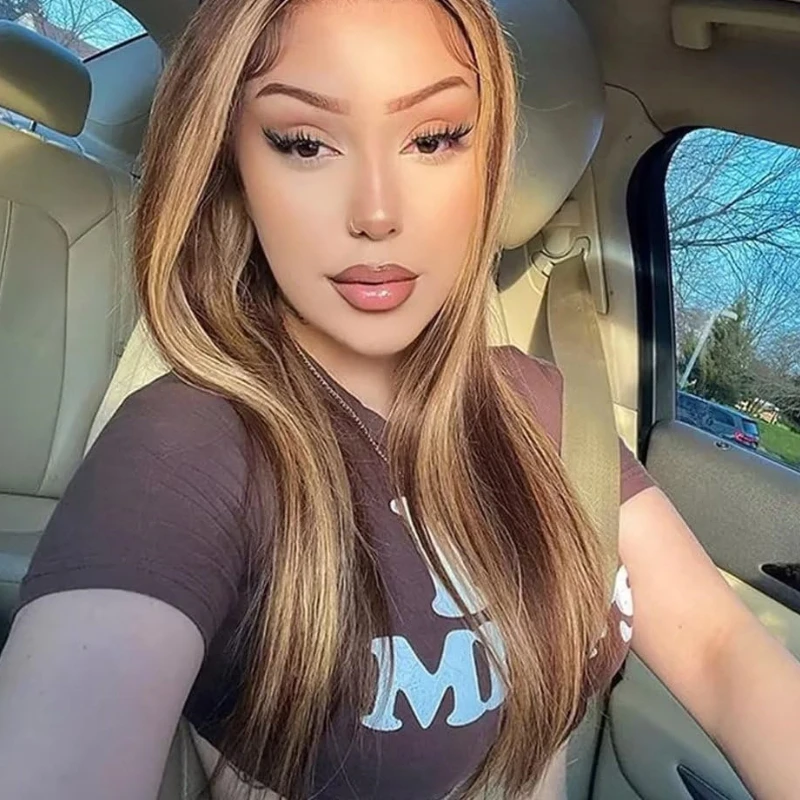 13x4 Lace Front Human Hair Wigs for Women P4/27 Highlight Human Hair Wig Ombre Brown Straight Lace Frontal Wigs Pre Plucked
13x4 Lace Front Human Hair Wigs for Women P4/27 Highlight Human Hair Wig Ombre Brown Straight Lace Frontal Wigs Pre Plucked