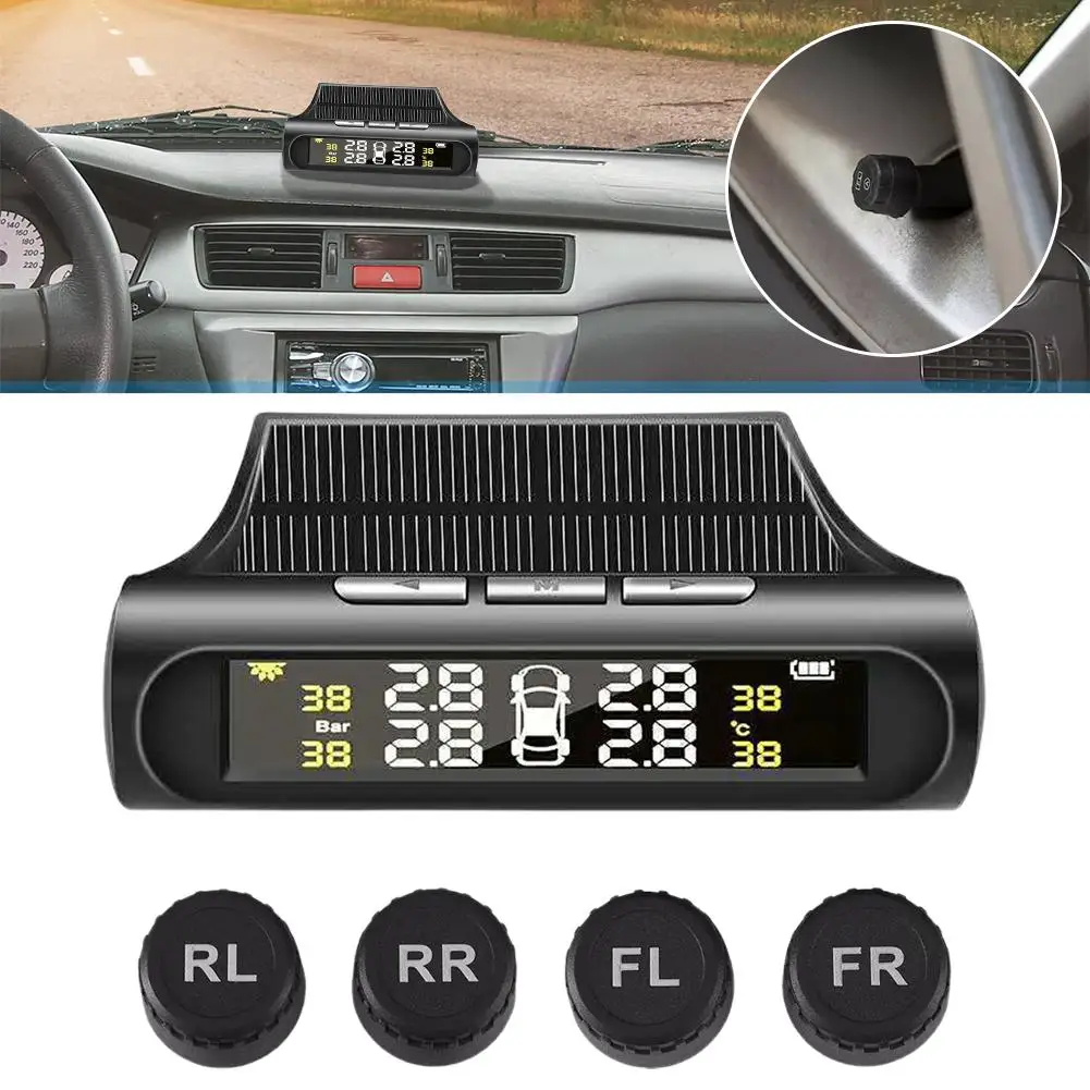 Tire Pressure Monitor Solar Power Charging LCD Digital Automotive Sensor Wheel Accessories Pressure Display S4H5
Tire Pressure Monitor Solar Power Charging LCD Digital Automotive Sensor Wheel Accessories Pressure Display S4H5