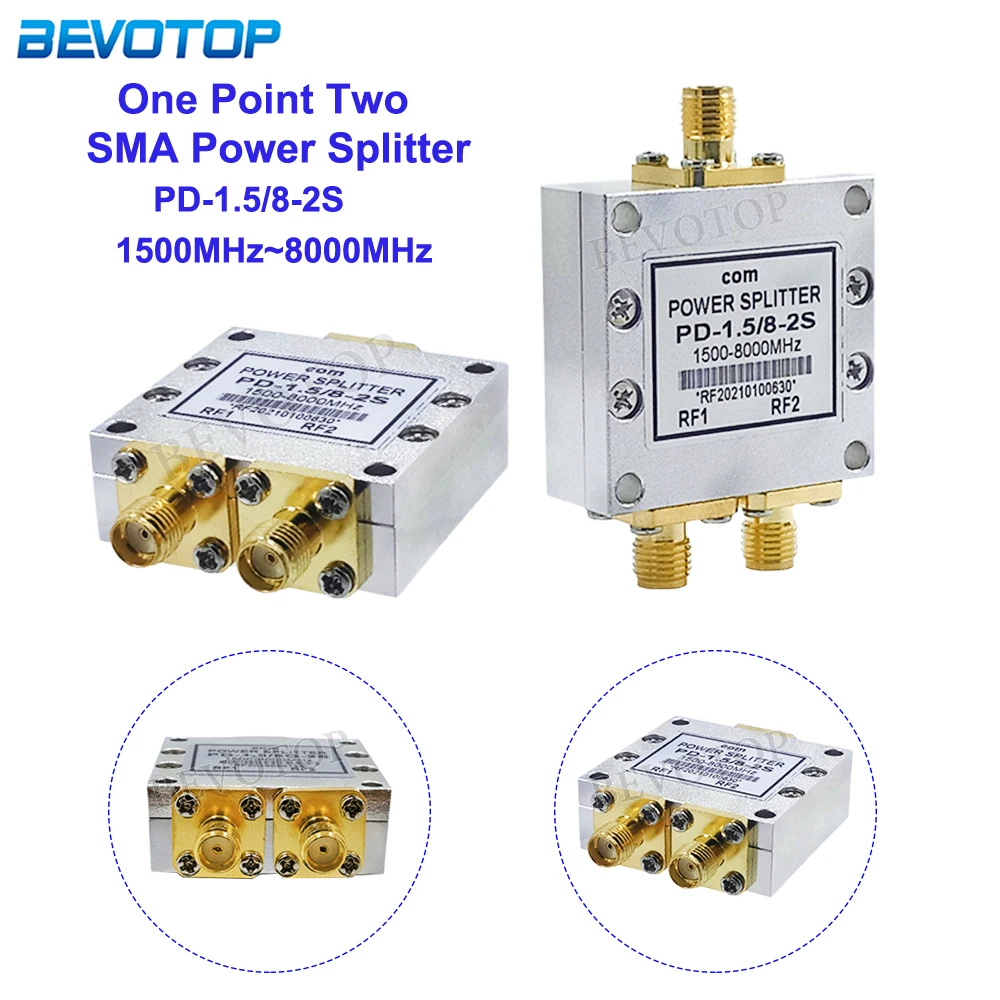 1Pcs SMA Female Microstrip Power Splitter One Point Two RF Power Splitter 1.5-8G 10W 50Ohm GPS Satellite Signal Power Divider
1Pcs SMA Female Microstrip Power Splitter One Point Two RF Power Splitter 1.5-8G 10W 50Ohm GPS Satellite Signal Power Divider