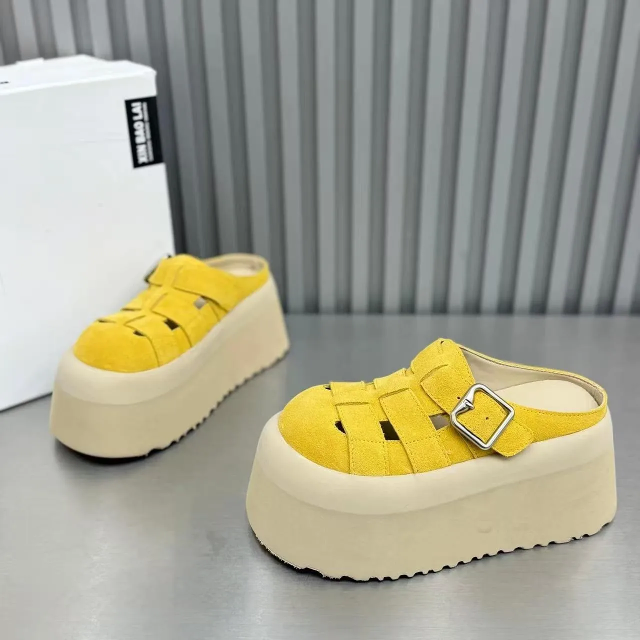 Platform Woven Mule Sandals Women Summer Buckle Strap Closed Toe Slip On Thick Sole Wedge Heel Casual Outdoor Footwear Yellow
Platform Woven Mule Sandals Women Summer Buckle Strap Closed Toe Slip On Thick Sole Wedge Heel Casual Outdoor Footwear Yellow