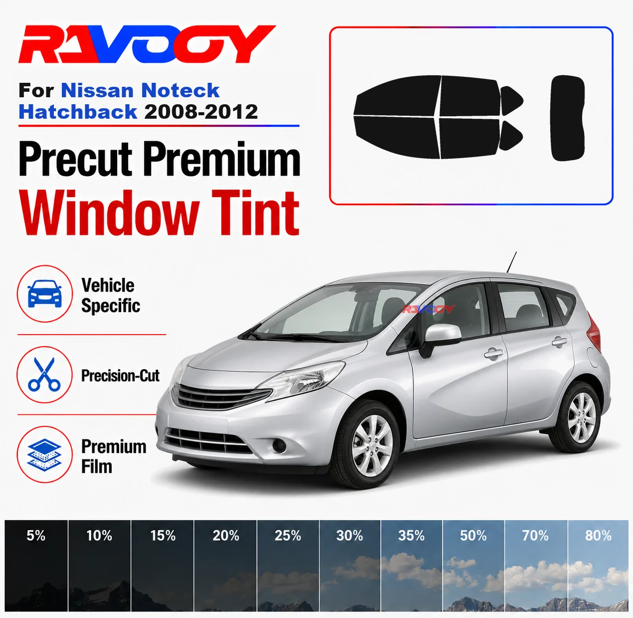 Premium Precut Window Tint Kit Front Rear Windows For Nissan Noteck Hatchback 2008-2012 Complete Set Car Solar Nano Ceramic Film
Premium Precut Window Tint Kit Front Rear Windows For Nissan Noteck Hatchback 2008-2012 Complete Set Car Solar Nano Ceramic Film