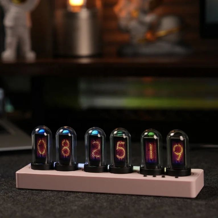 Mini IPS Color Screen Nixie Tube Digital Clock Mobile App Controls Technological Desktop Alarm Clock 
Mini IPS Color Screen Nixie Tube Digital Clock Mobile App Controls Technological Desktop Alarm Clock