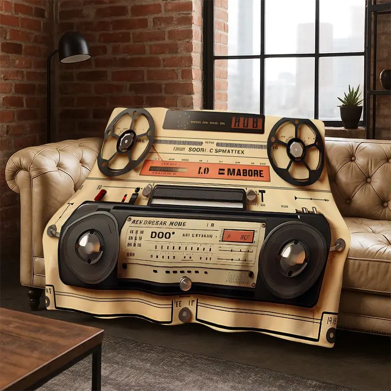 Music Cassette Tape Retro Recorder CD Flannel Blanket Soft Warm Blanket Throw Blanket for Bedroom Living Room Bed Travel Picnic
Music Cassette Tape Retro Recorder CD Flannel Blanket Soft Warm Blanket Throw Blanket for Bedroom Living Room Bed Travel Picnic