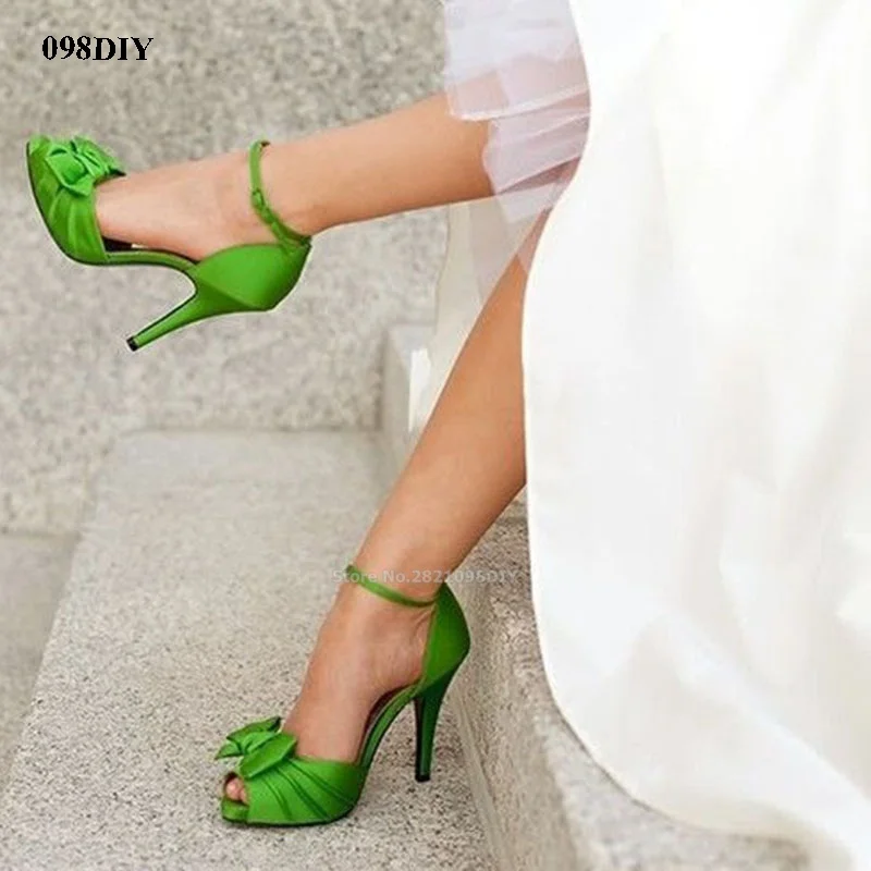 Ankle Wrap Satin Bowtie Pumps Women Peep Toe High Heels Lady Wedding Party Shoes
Ankle Wrap Satin Bowtie Pumps Women Peep Toe High Heels Lady Wedding Party Shoes