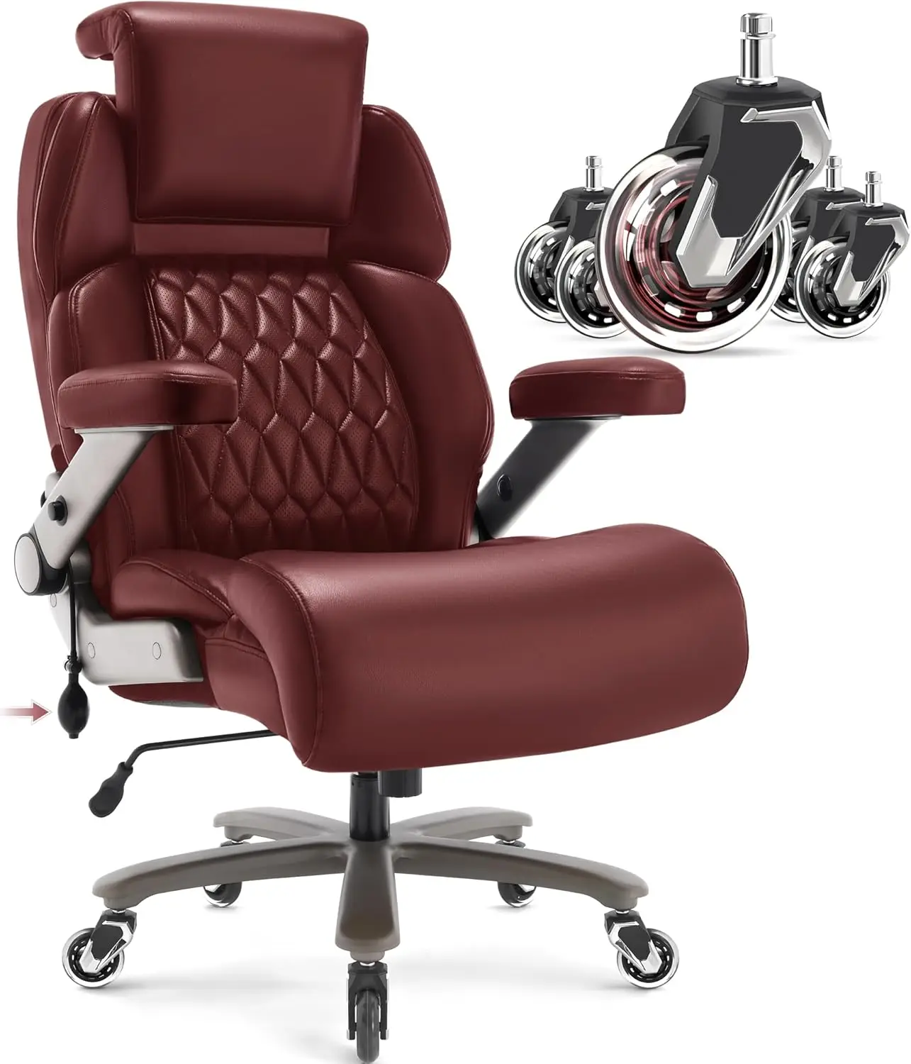 Big and Tall Office Chair 700lbs - Adjustable Headrest&Lumbar Support, 3D Flip Arms, Large Wheels &Heavy Duty Metal Base
Big and Tall Office Chair 700lbs - Adjustable Headrest&Lumbar Support, 3D Flip Arms, Large Wheels &Heavy Duty Metal Base