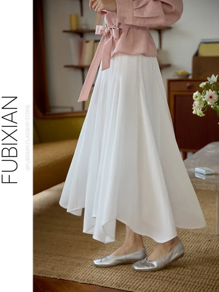 Romantic White High Waist Asymmetrical Hem Midi Skirt for Women Spring Summer Season French Style Half-length Skirts
Romantic White High Waist Asymmetrical Hem Midi Skirt for Women Spring Summer Season French Style Half-length Skirts