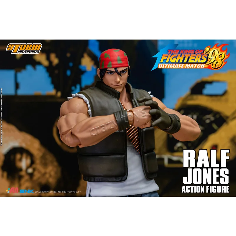 Оригинальные фигурки Storm Toys The King of Fighters '98 Ultimate Match Ralf Jones в наличии, коллекционные модели игрушек
Оригинальные фигурки Storm Toys The King of Fighters '98 Ultimate Match Ralf Jones в наличии, коллекционные модели игрушек