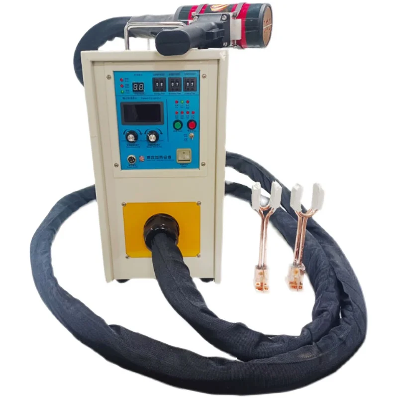 High frequency induction heating machine, small hand-held copper tube brazing high frequency welding heating machine
High frequency induction heating machine, small hand-held copper tube brazing high frequency welding heating machine