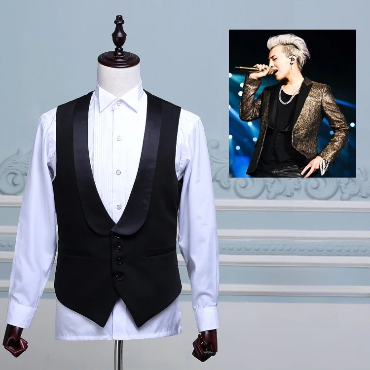 Zi Long Performance Sle Men's een Collar Vest Stage Costume Host Announcer Suit Four Seasons Special Wide Fit
Zi Long Performance Sle Men's een Collar Vest Stage Costume Host Announcer Suit Four Seasons Special Wide Fit