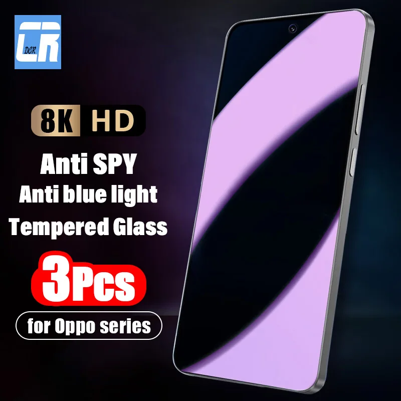 1-3PCS Anti Spy Anti-Blue Light Tempered Glass For OPPO Reno 8 7 6 5 4 SE 3 2Z Privacy Screen Protector for OPPO Reno 8 Pro Plus
1-3PCS Anti Spy Anti-Blue Light Tempered Glass For OPPO Reno 8 7 6 5 4 SE 3 2Z Privacy Screen Protector for OPPO Reno 8 Pro Plus