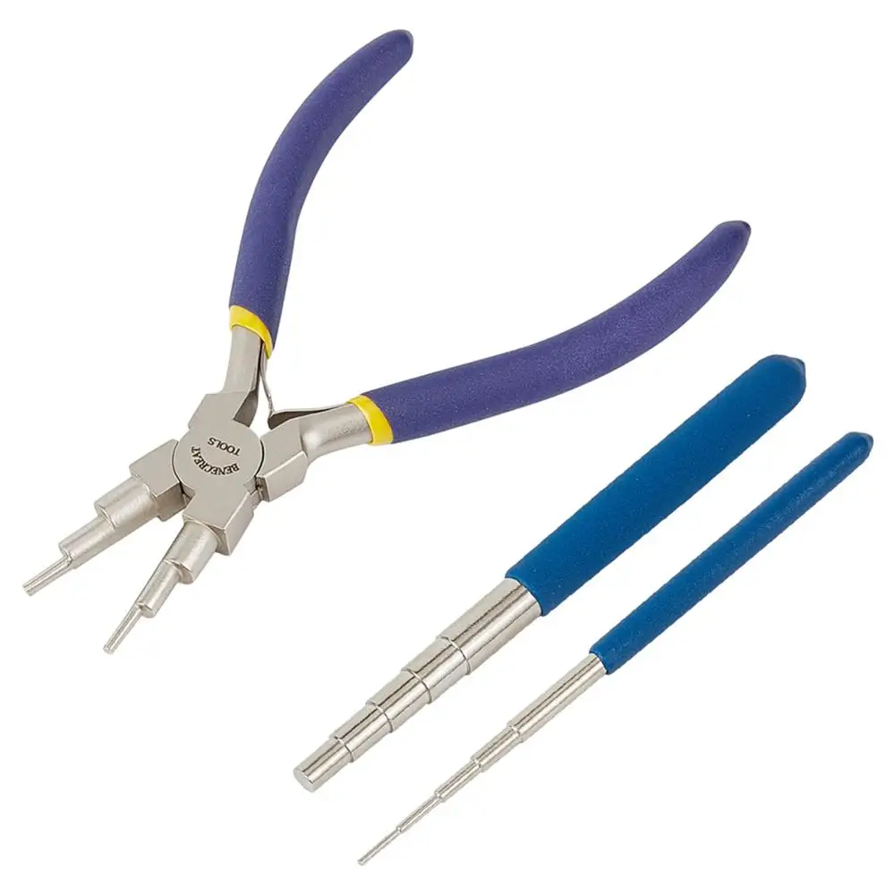 Wire Wrapping Tool Sets with 6 in 1 Round Nose Pliers Looping Mandrel For DIY Jewelry Making Jump Ring Forming Handmade Crafts
Wire Wrapping Tool Sets with 6 in 1 Round Nose Pliers Looping Mandrel For DIY Jewelry Making Jump Ring Forming Handmade Crafts