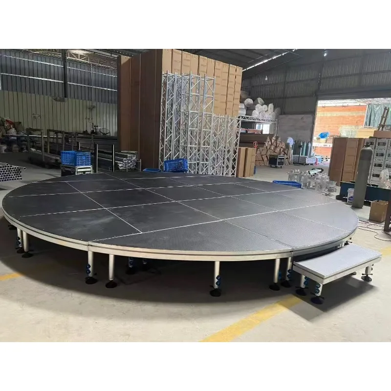 Round stage, adjustable legs, heavy load, mobile, assembled helmet, portable
Round stage, adjustable legs, heavy load, mobile, assembled helmet, portable