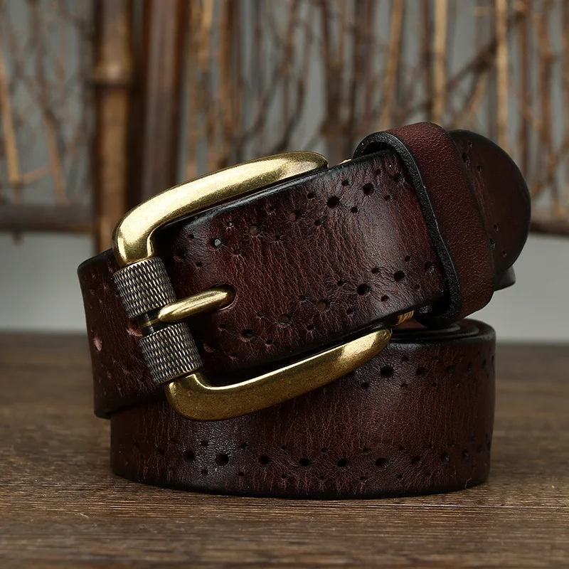 3.8CM Thick Cowhide Copper Buckle Genuine Leather Casual Jeans Belt for Men Men High Quality Retro Luxury Male Strap Cintos
3.8CM Thick Cowhide Copper Buckle Genuine Leather Casual Jeans Belt for Men Men High Quality Retro Luxury Male Strap Cintos