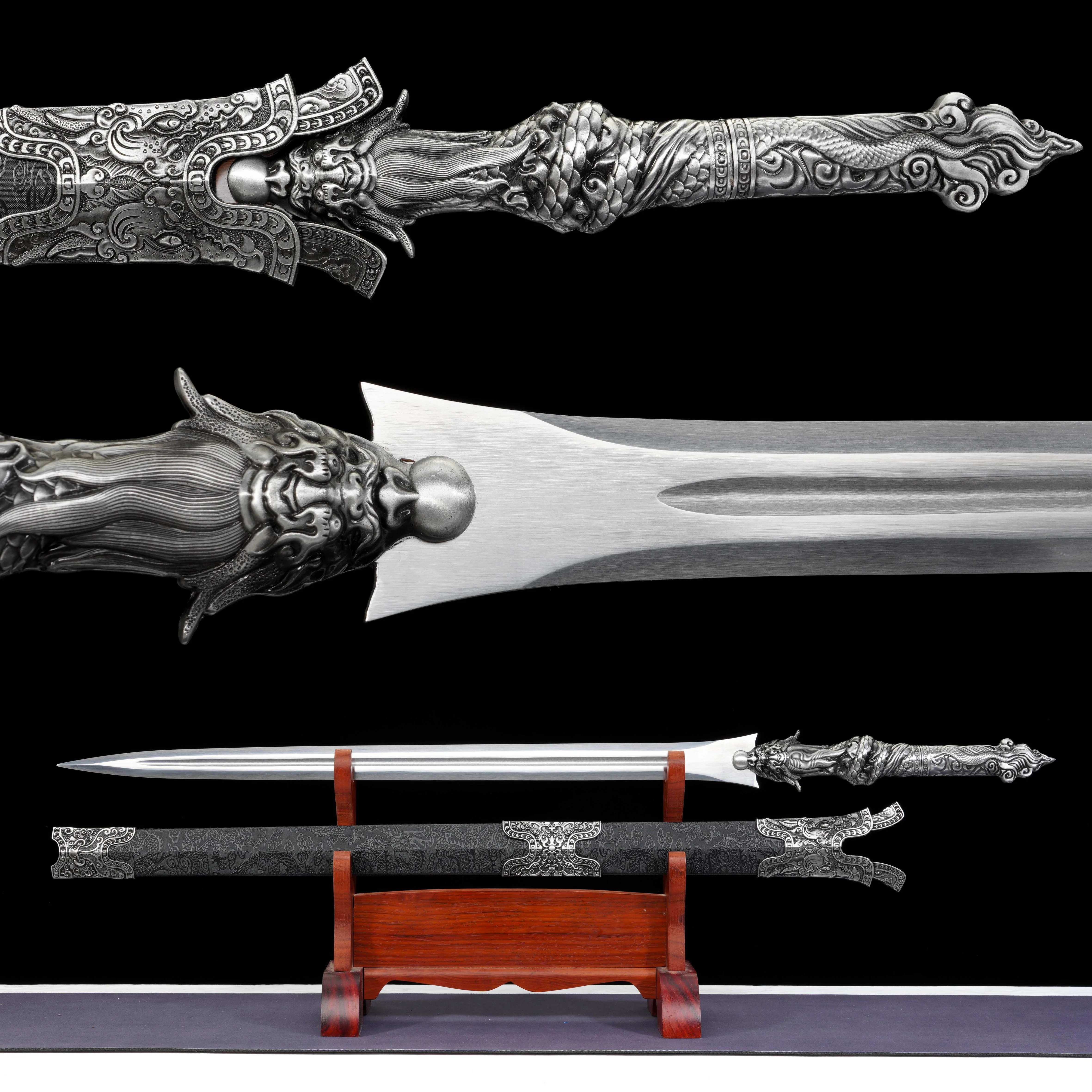 Dragon Clan Sword Evil Dragon Spitting Gem Katana True Steel Blade Heroic Kung Fu Ninja Martial Arts Training Battle Not Sharp
Dragon Clan Sword Evil Dragon Spitting Gem Katana True Steel Blade Heroic Kung Fu Ninja Martial Arts Training Battle Not Sharp