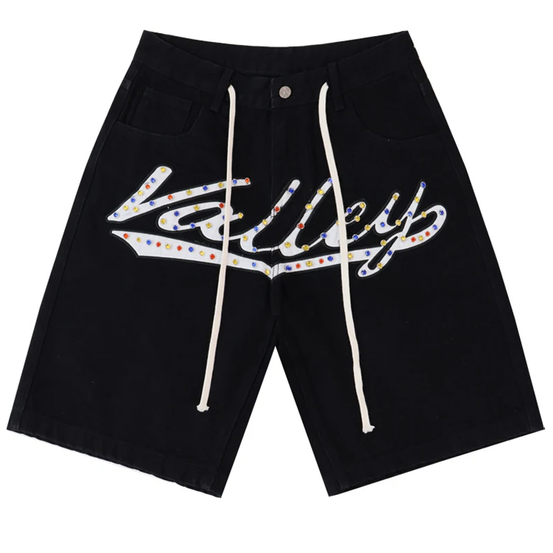 Retro Casual Vale Jeans Men Women Streetwear Hip Hop High Quality Rhinestone Denim Shorts
Retro Casual Vale Jeans Men Women Streetwear Hip Hop High Quality Rhinestone Denim Shorts