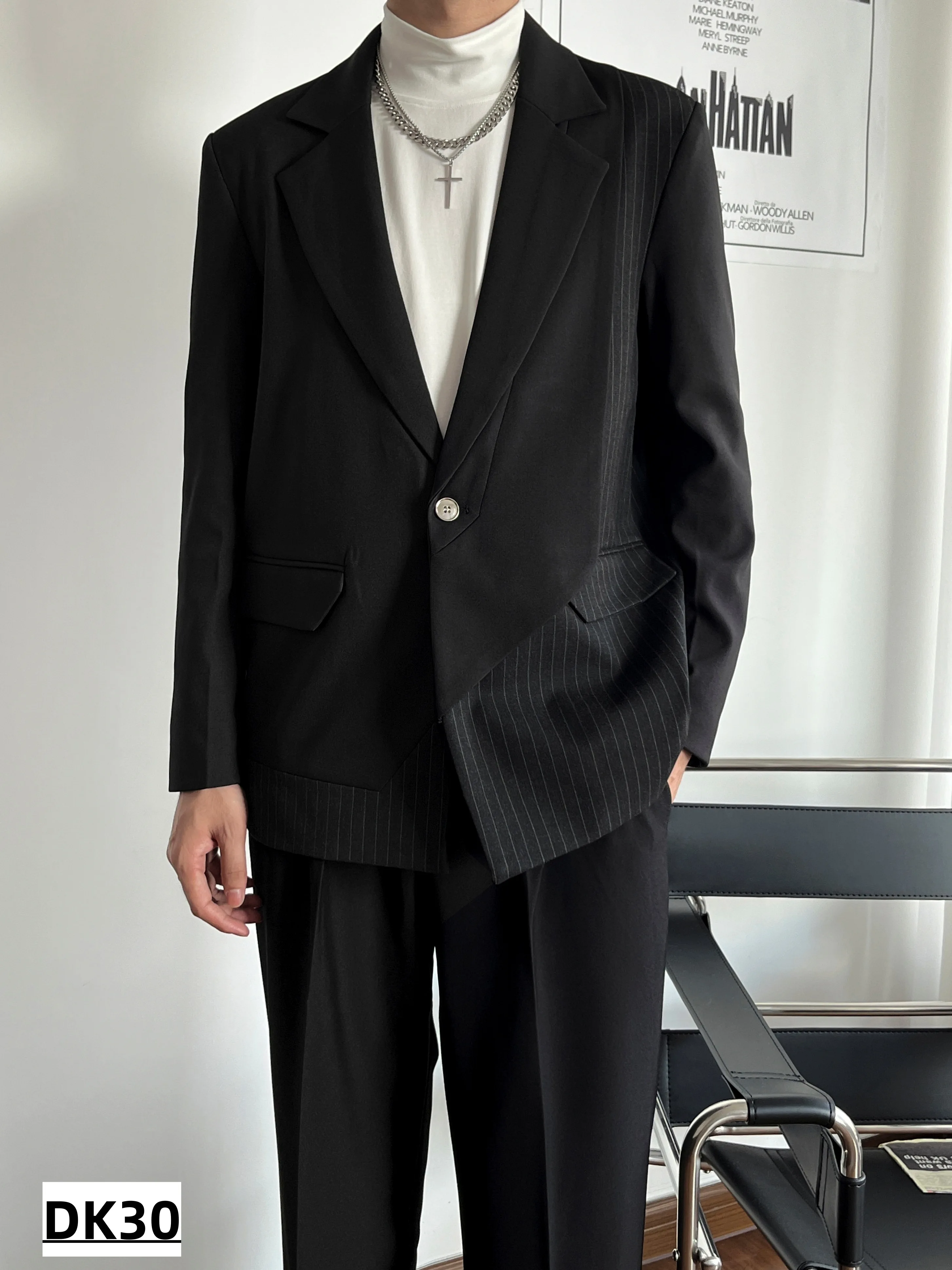 Highend trend men's Personality Suit Fabric panels suit Trendy Korean Blazer Design Original Stylish High Quality Jacket set
Highend trend men's Personality Suit Fabric panels suit Trendy Korean Blazer Design Original Stylish High Quality Jacket set