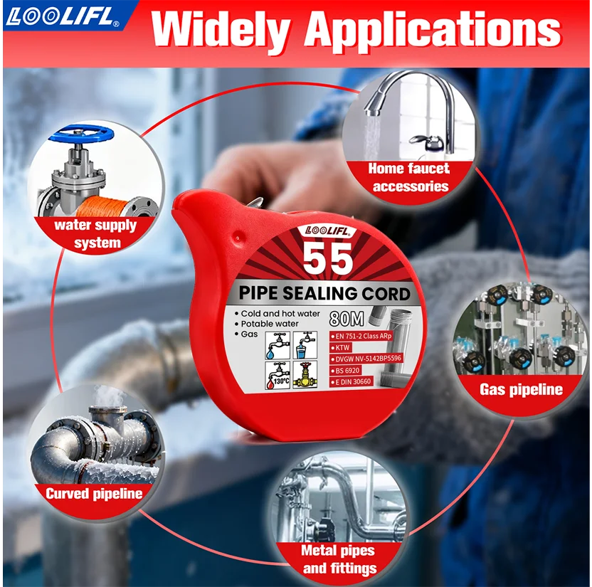 Уплотнительный шнур для труб LOOLIFL 80 м (1-5 шт.) — многоразовый герметик для домашнего трубопровода, экологически чистый для ремонта кухни и ванной комнаты
Уплотнительный шнур для труб LOOLIFL 80 м (1-5 шт.) — многоразовый герметик для домашнего трубопровода, экологически чистый для ремонта кухни и ванной комнаты