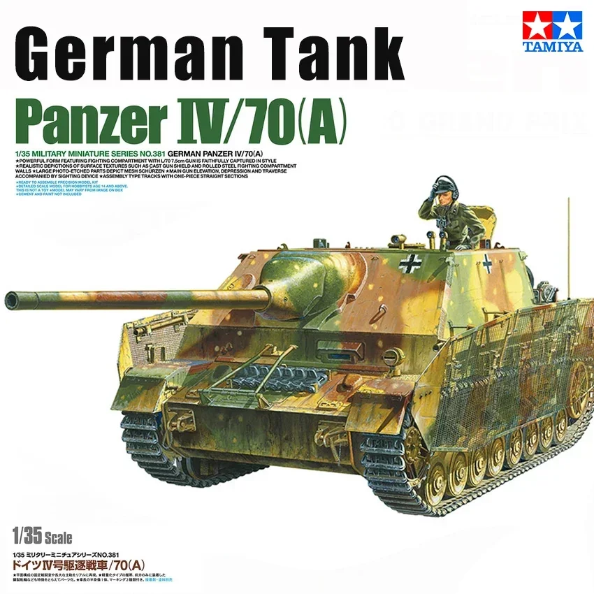 1/35 TAMIYA assembly model 35381 German Panzer IV/70(A) (Sd.Kfz.162/1) Tank Model Kit
1/35 TAMIYA assembly model 35381 German Panzer IV/70(A) (Sd.Kfz.162/1) Tank Model Kit