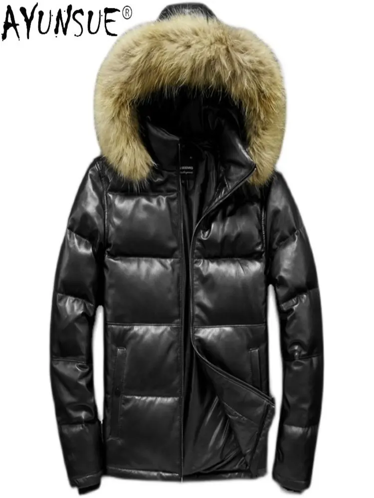 2024 New Winter Jackets Men Genuine Leather Down Jacket Men's Padded Real Sheepskin Coats Hooded Thick Warm Coat Jaqueta
2024 New Winter Jackets Men Genuine Leather Down Jacket Men's Padded Real Sheepskin Coats Hooded Thick Warm Coat Jaqueta