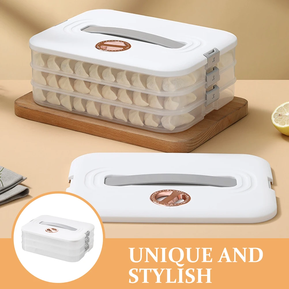 Dumpling Storage Box Fridge Container White 3 Layers Safe Light Practical Long Use Keep Clean Food Refrigerator Freezer
Dumpling Storage Box Fridge Container White 3 Layers Safe Light Practical Long Use Keep Clean Food Refrigerator Freezer