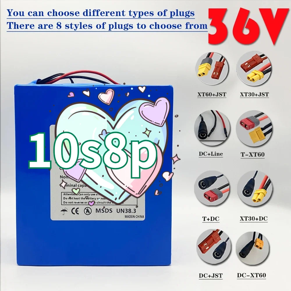 36V 30000mAh 18650 Class A lithium 10S8P battery pack, 1500W high power built-in BMS,for various energy storage backup
36V 30000mAh 18650 Class A lithium 10S8P battery pack, 1500W high power built-in BMS,for various energy storage backup