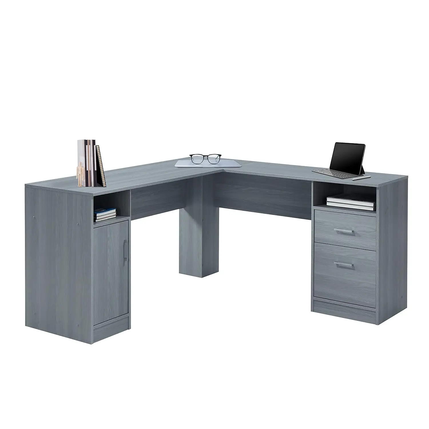 L-Shape Computer Desk with Storage, 59.5"x59.5", Grey, Customized
L-Shape Computer Desk with Storage, 59.5"x59.5", Grey, Customized