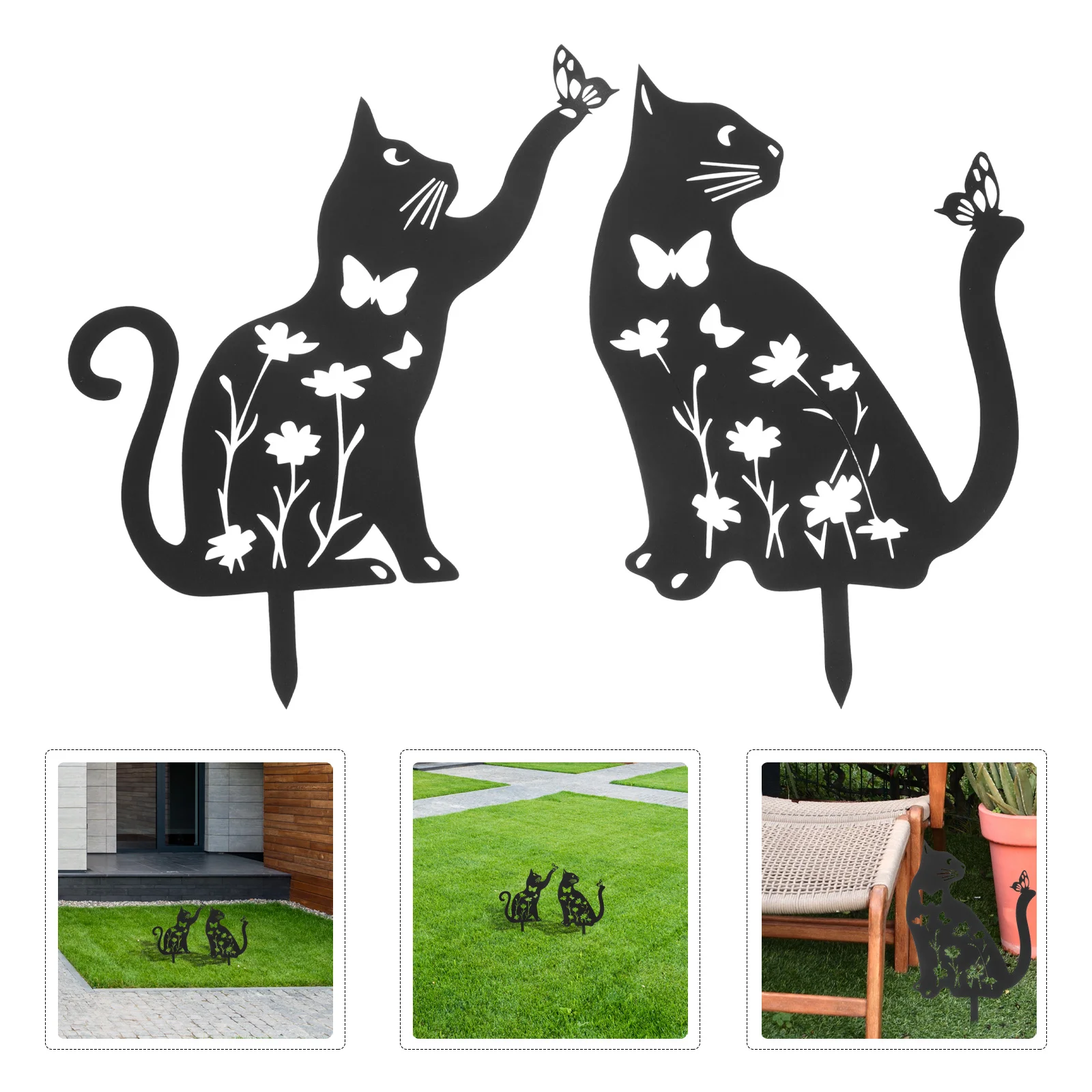 2 Pcs Garden Ornaments Cat Metal Stake Yard Sculptures Design Stakes Commemorate Art Decoration
2 Pcs Garden Ornaments Cat Metal Stake Yard Sculptures Design Stakes Commemorate Art Decoration