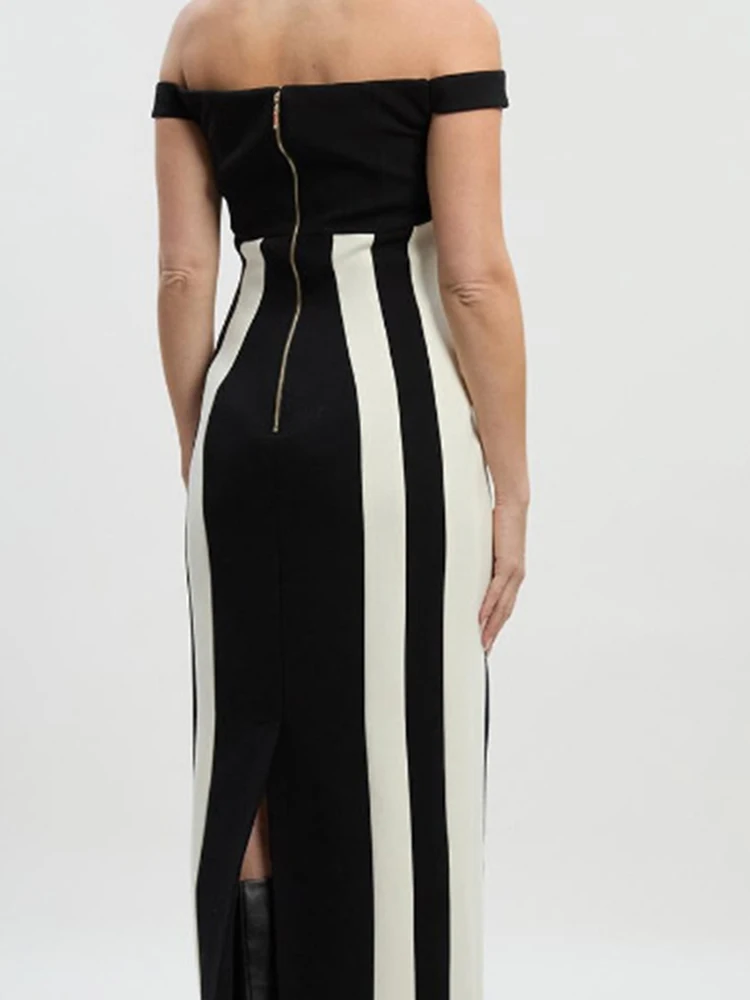 Элегантное банкетное платье без рукавов с высокой талией, новое летнее женское тонкое платье для поездок на работу, сексуальное вечернее платье с разрезным воротником и цветными блоками
Элегантное банкетное платье без рукавов с высокой талией, новое летнее женское тонкое платье для поездок на работу, сексуальное вечернее платье с разрезным воротником и цветными блоками