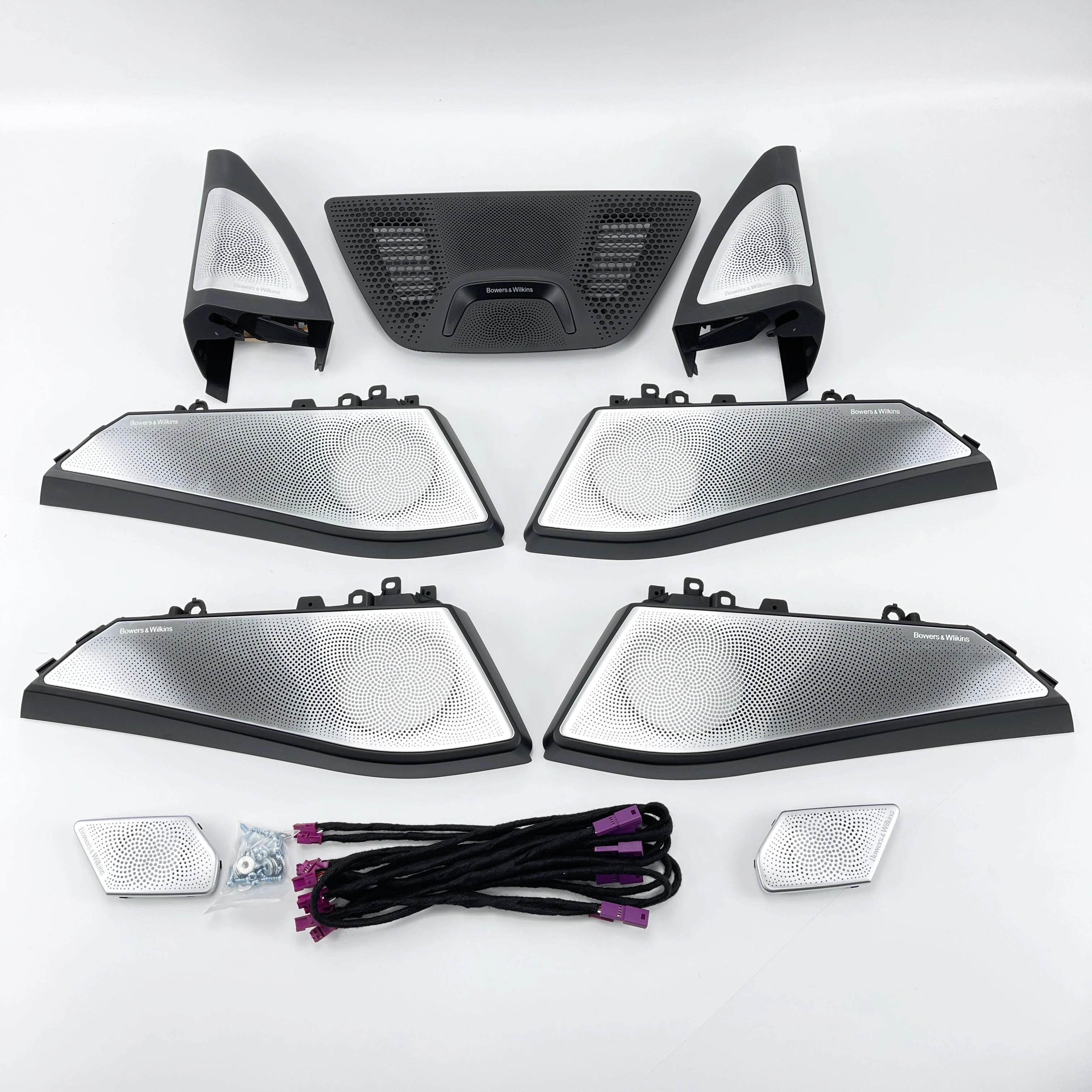 Automotive illuminated LED horn tweeter cover kit suitable for the new BMW G05 G07 X5 X7 series, with 11-color ambient lighting
Automotive illuminated LED horn tweeter cover kit suitable for the new BMW G05 G07 X5 X7 series, with 11-color ambient lighting