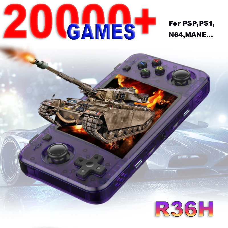 R36H Retro Game Console Handheld Video 3.5 Inch IPS Screen 20000+ Games Portable Pocket Player Horizontal R36S Arkos System
R36H Retro Game Console Handheld Video 3.5 Inch IPS Screen 20000+ Games Portable Pocket Player Horizontal R36S Arkos System