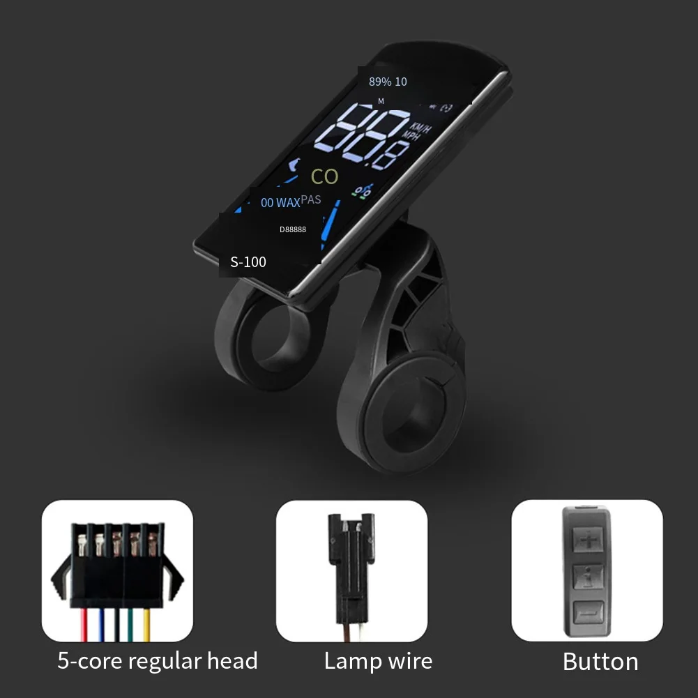 Electric bicycle color LCD display panel for S100 with SM connector 2 pins and communication protocol 2 for reliable use
Electric bicycle color LCD display panel for S100 with SM connector 2 pins and communication protocol 2 for reliable use