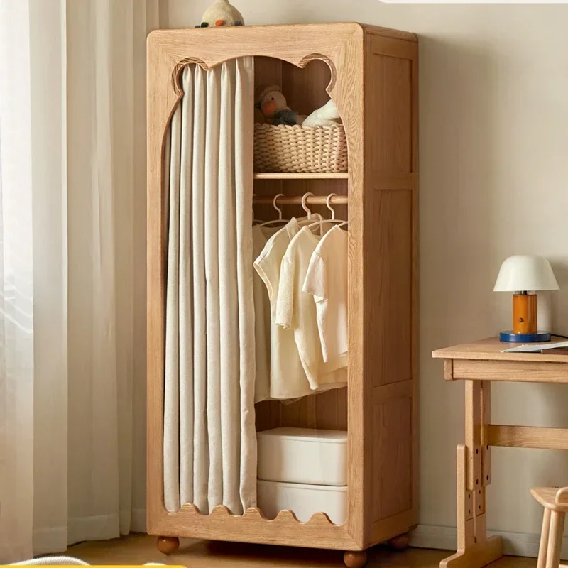 Solid wood children's wardrobe European beech bedroom simple curtain wardrobe modern simple household wardrobe
Solid wood children's wardrobe European beech bedroom simple curtain wardrobe modern simple household wardrobe