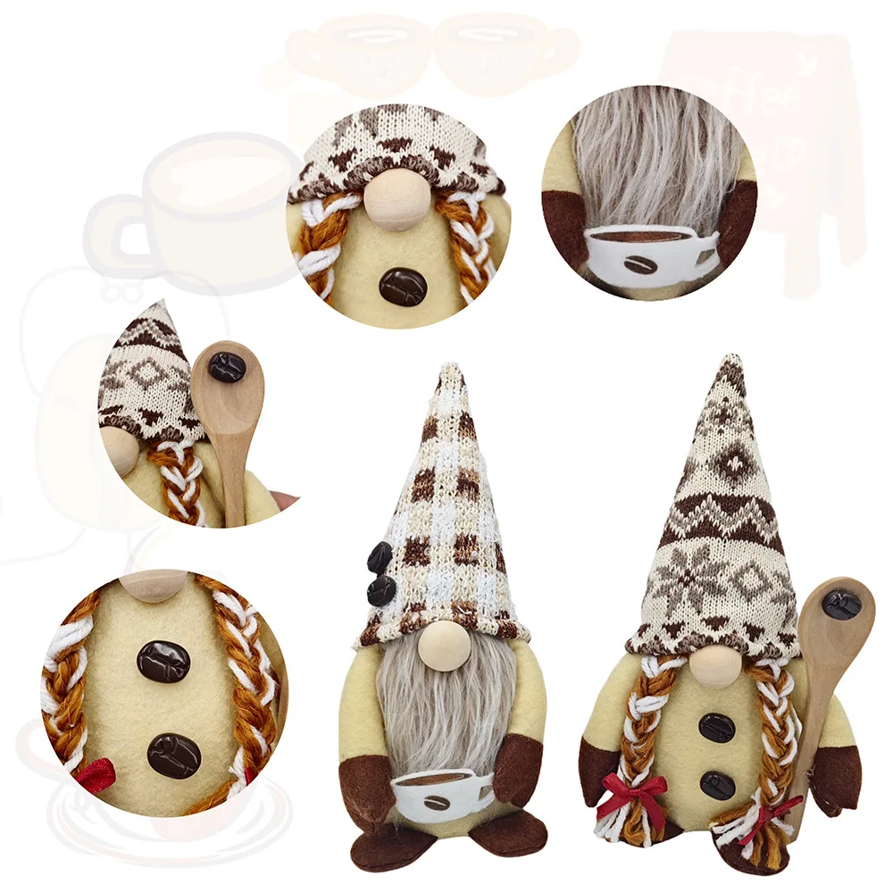 New coffee faceless doll figurine decoration item - Rudolph little goblin coffee bean doll
New coffee faceless doll figurine decoration item - Rudolph little goblin coffee bean doll