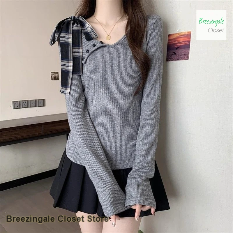 Korean temperament bow design sense long-sleeved T-shirt female spring and summer new fashion hot girl off-the-shoulder dress
Korean temperament bow design sense long-sleeved T-shirt female spring and summer new fashion hot girl off-the-shoulder dress