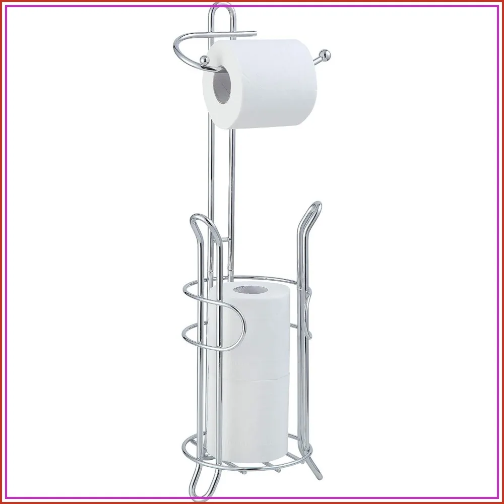 Freestanding Toilet Paper Holder with Storage – Holds 4 Rolls, Heavy-Duty Steel, Chrome Finish, Easy Assembly, Space-Saving Bathroom Organizer
Freestanding Toilet Paper Holder with Storage – Holds 4 Rolls, Heavy-Duty Steel, Chrome Finish, Easy Assembly, Space-Saving Bathroom Organizer