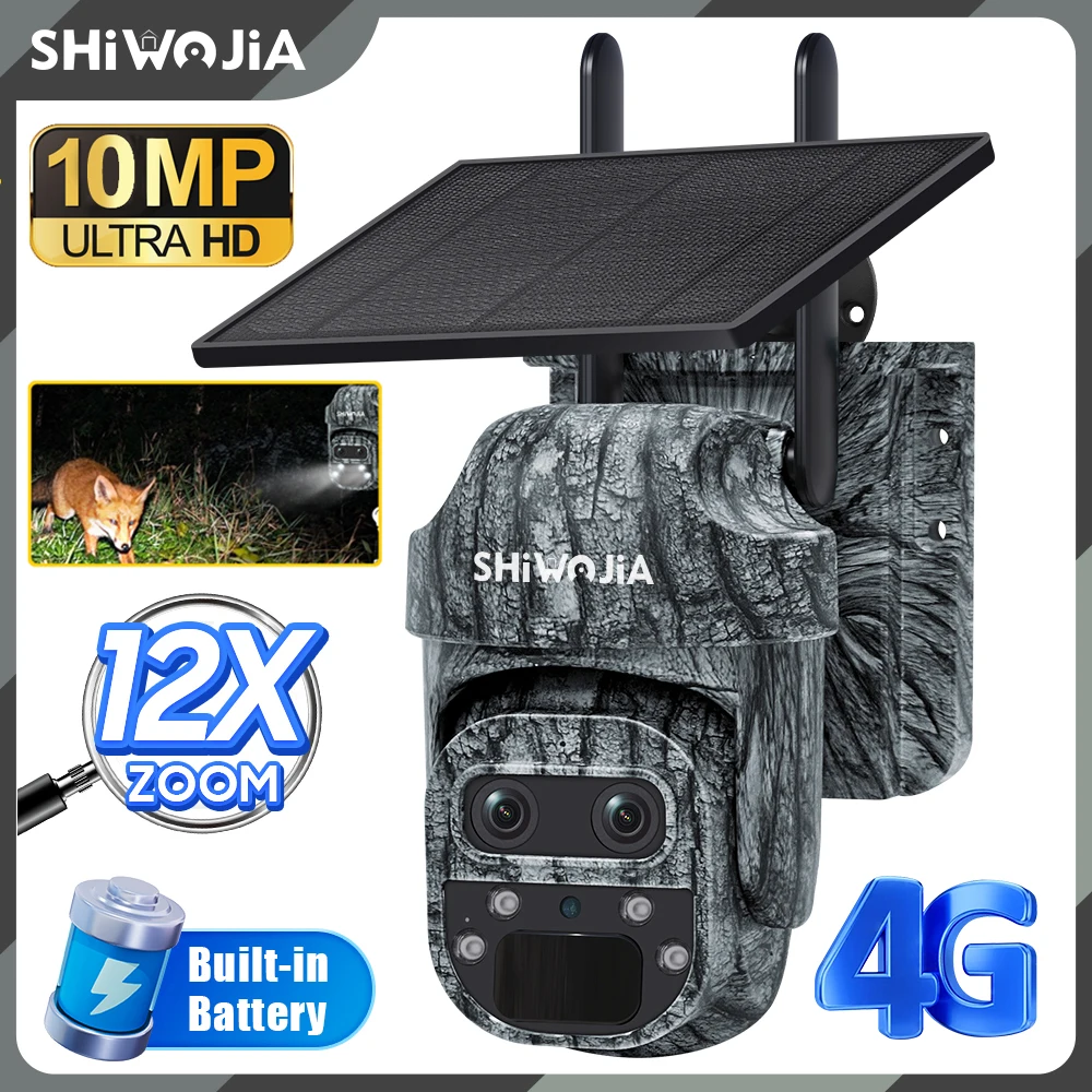 SHWOJIA 4G Sim Camera 10MP 12X ZOOM Outdoor Security Dual Lens PIR Humanoid Detection PTZ Surveillance CCTV IP Cams UBox
SHWOJIA 4G Sim Camera 10MP 12X ZOOM Outdoor Security Dual Lens PIR Humanoid Detection PTZ Surveillance CCTV IP Cams UBox