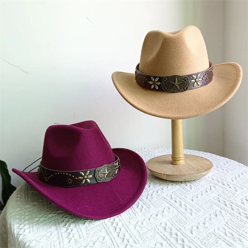 Western cowboy hat five-pointed star accessories cowboy hat monochrome felt hat adult outdoor hat knight hat sombrero hombre
Western cowboy hat five-pointed star accessories cowboy hat monochrome felt hat adult outdoor hat knight hat sombrero hombre