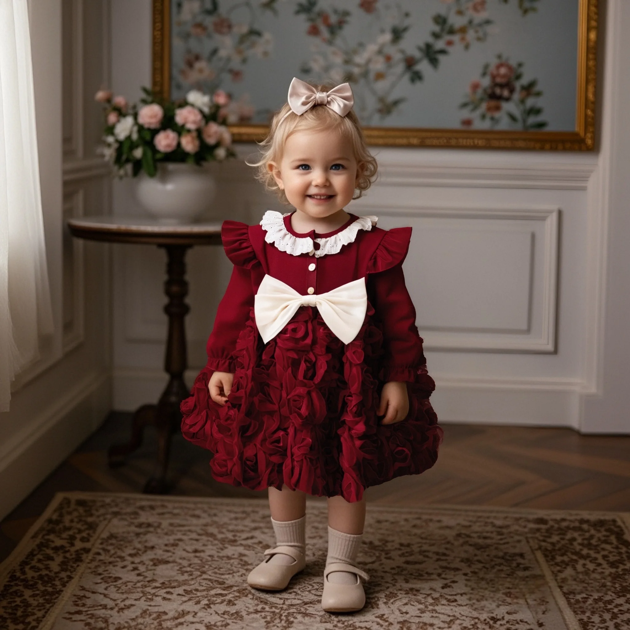 Baby Girl Dress Spring And Autumn Solid Color Bow Rose Long Sleeve Girl Dress Cute Simple Princess Dress Baby Clothing
Baby Girl Dress Spring And Autumn Solid Color Bow Rose Long Sleeve Girl Dress Cute Simple Princess Dress Baby Clothing