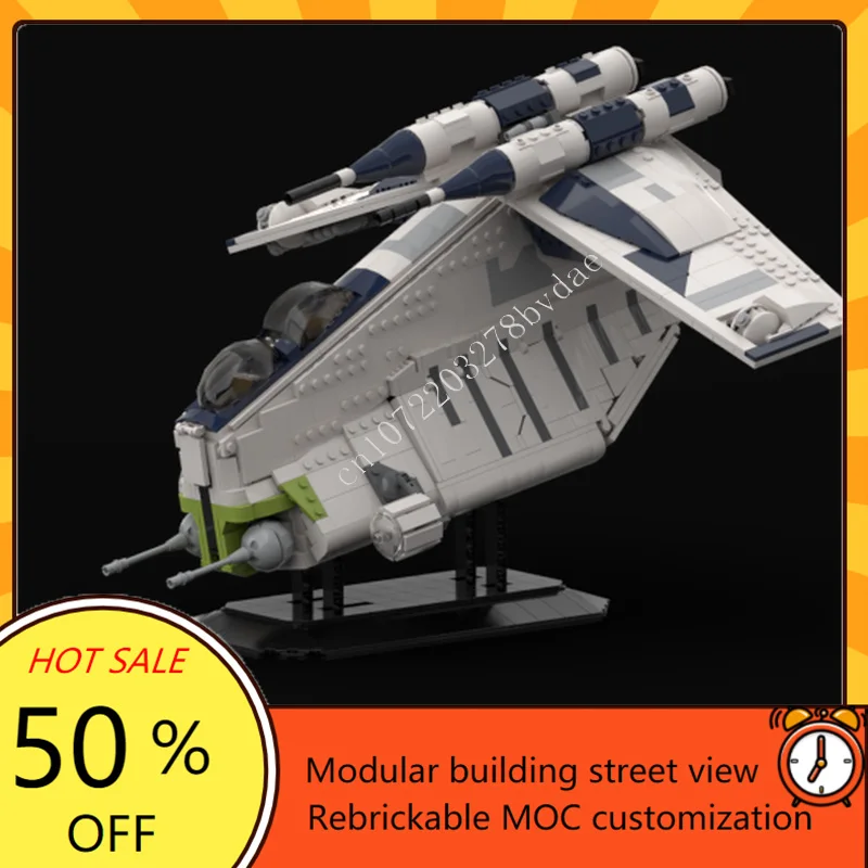 1668PCS MOC Building Blocks LAAT Wolfpack gunship Model DIY Assembled Brick Aircraft Educational Creative Children Toy Xmas Gift
1668PCS MOC Building Blocks LAAT Wolfpack gunship Model DIY Assembled Brick Aircraft Educational Creative Children Toy Xmas Gift