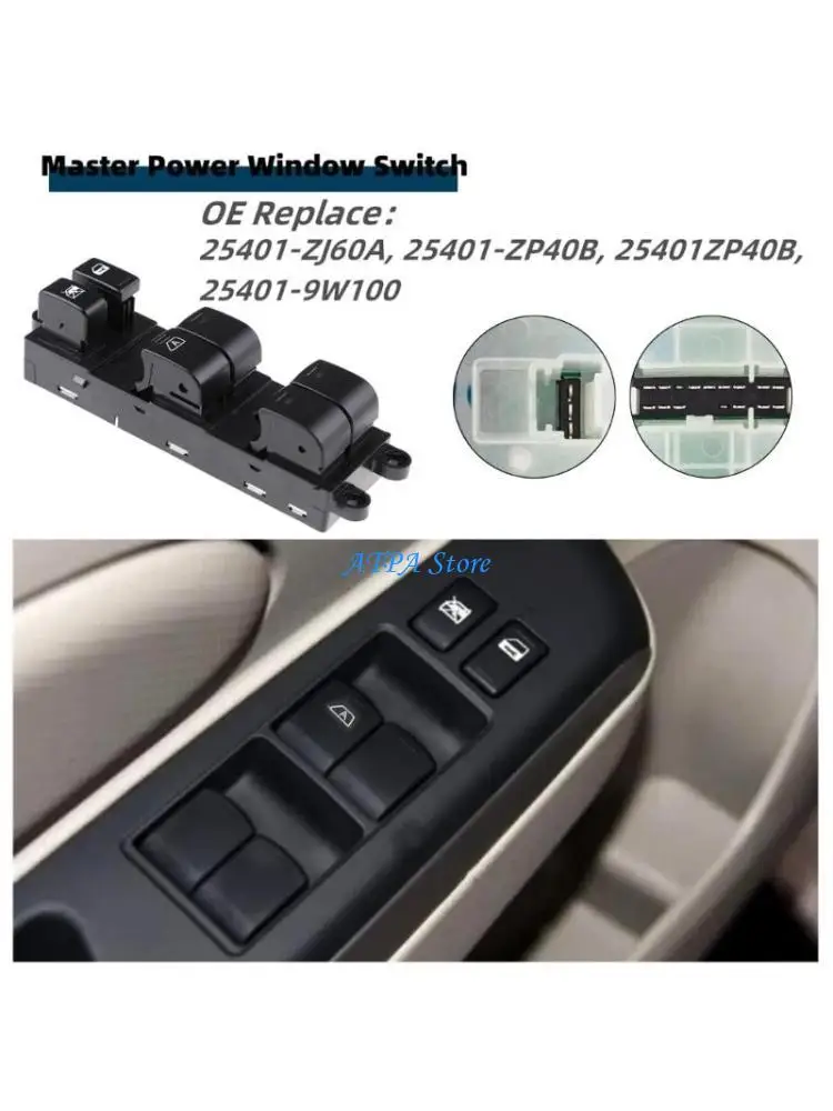 U13C Vehicle Window Controller ABS Car Window Switches 25401ZJ60A Vehicle Accessory
U13C Vehicle Window Controller ABS Car Window Switches 25401ZJ60A Vehicle Accessory
