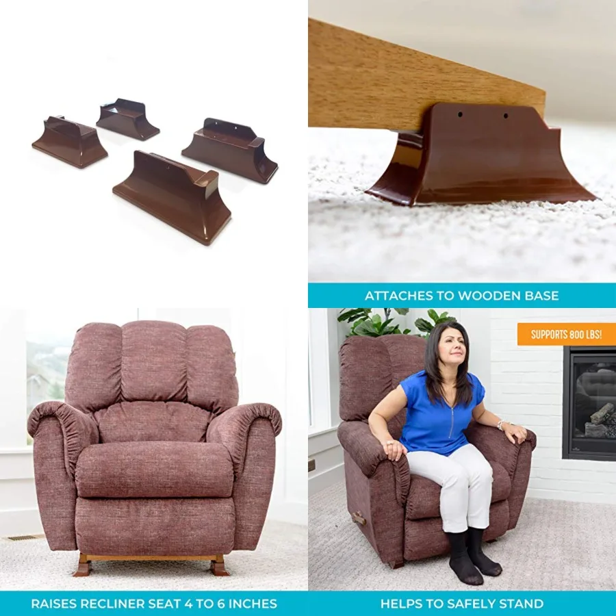 Recliner Risers, Non-Slip Chair Lifters for Adults, Seniors, and Elderly, Low Profile Seat Raiser for Sitting and Standing Assi
Recliner Risers, Non-Slip Chair Lifters for Adults, Seniors, and Elderly, Low Profile Seat Raiser for Sitting and Standing Assi