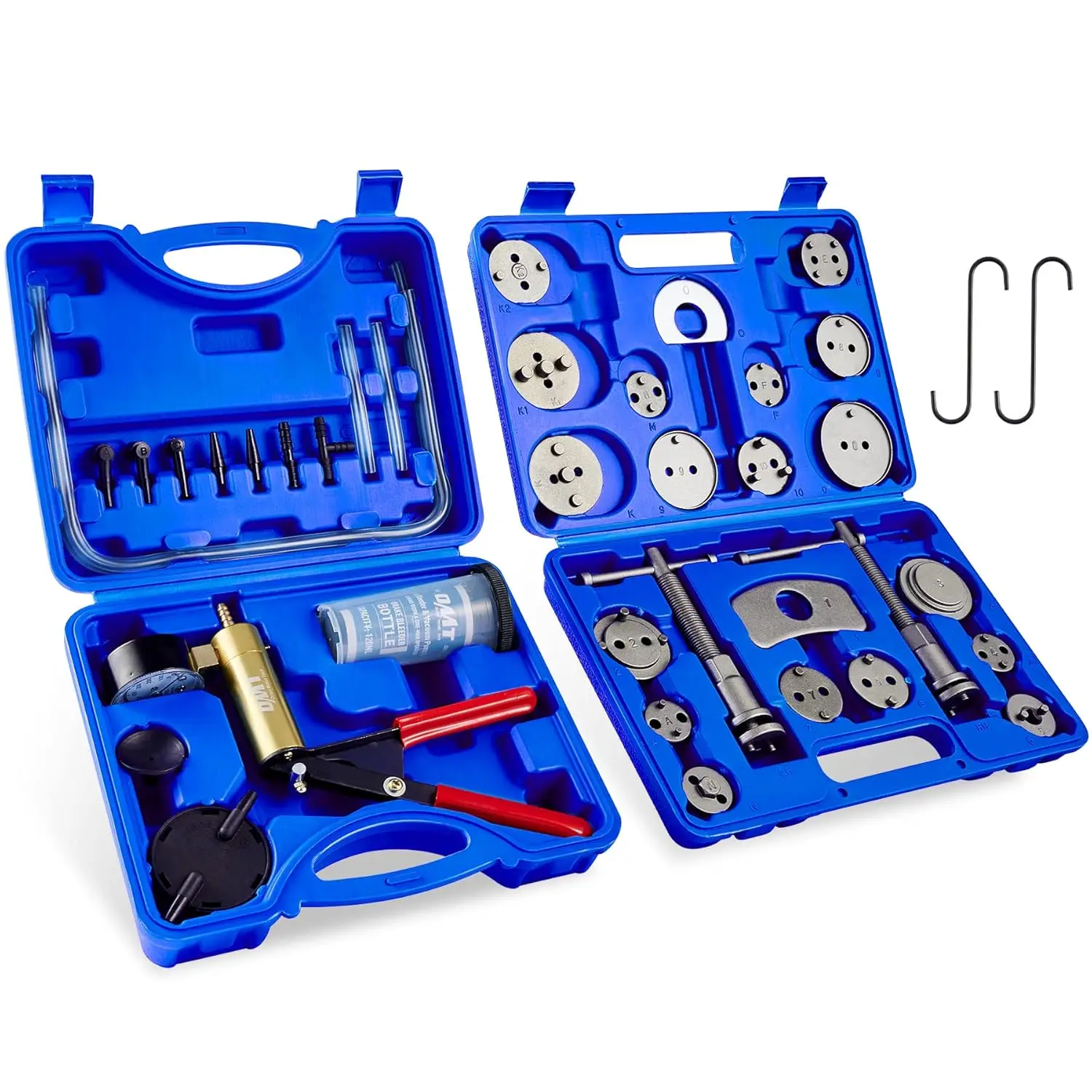 2-in-1 Brake Caliper Compression Tool & Vacuum Bleeder Kit with 18 Adapters for Disc Brake Service
2-in-1 Brake Caliper Compression Tool & Vacuum Bleeder Kit with 18 Adapters for Disc Brake Service