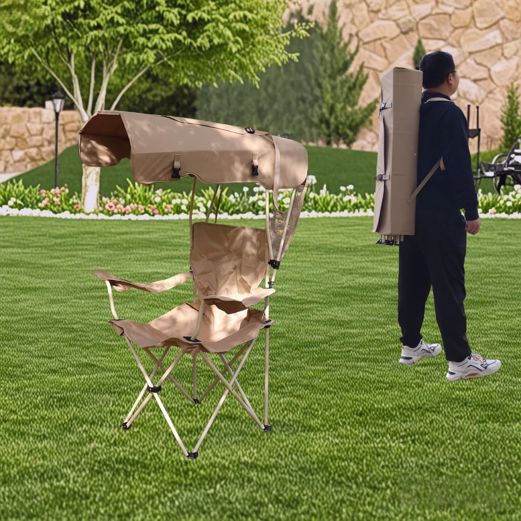 Portable Folding Chair With Canopy Shade Beach Chair Camping Chair Lawn Chair Perfect For Outside Activities Anti-Slip Foot Pad
Portable Folding Chair With Canopy Shade Beach Chair Camping Chair Lawn Chair Perfect For Outside Activities Anti-Slip Foot Pad