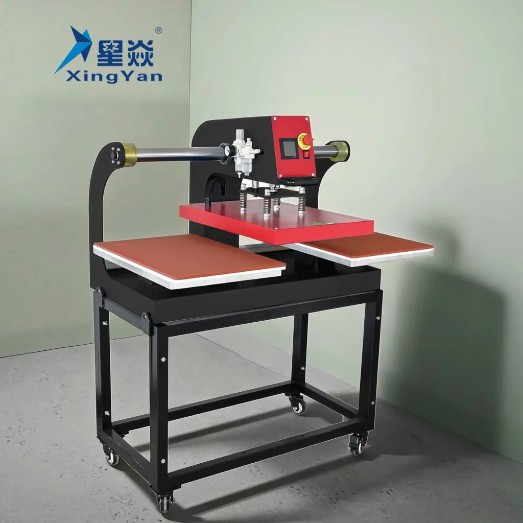 Xingyan 38*38cm Red And Black Automatic Heat Press Machine For Pressing T-shirt With Two Stations
Xingyan 38*38cm Red And Black Automatic Heat Press Machine For Pressing T-shirt With Two Stations