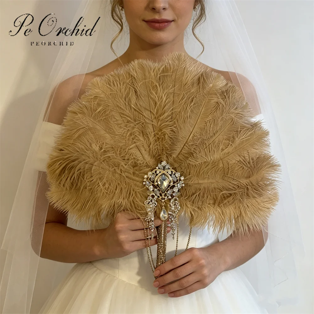 PEORCHID Crystal Handle Gatsby Feather Fan Bridal Bouquet Wedding Luxury Rhinestone Art Deco Alternative Bouquet Handmade
PEORCHID Crystal Handle Gatsby Feather Fan Bridal Bouquet Wedding Luxury Rhinestone Art Deco Alternative Bouquet Handmade