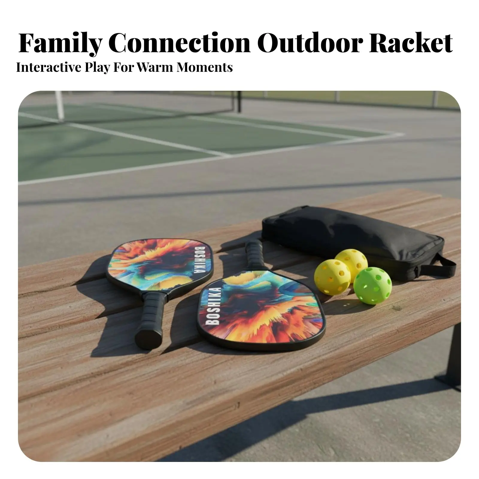 Набор для пиклбола: веселые ракетки с мультяшным дизайном из тополя, портативные, легкие, для начинающих, отдыха и игр на заднем дворе
Набор для пиклбола: веселые ракетки с мультяшным дизайном из тополя, портативные, легкие, для начинающих, отдыха и игр на заднем дворе